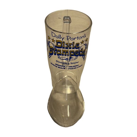 Dolly Parton's Dixie Stampede Dinner And Show Collector Plastic Western Boot Mug - Picture 3 of 9